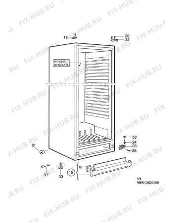 Взрыв-схема холодильника Elektro Helios KS3716 - Схема узла C10 Cabinet